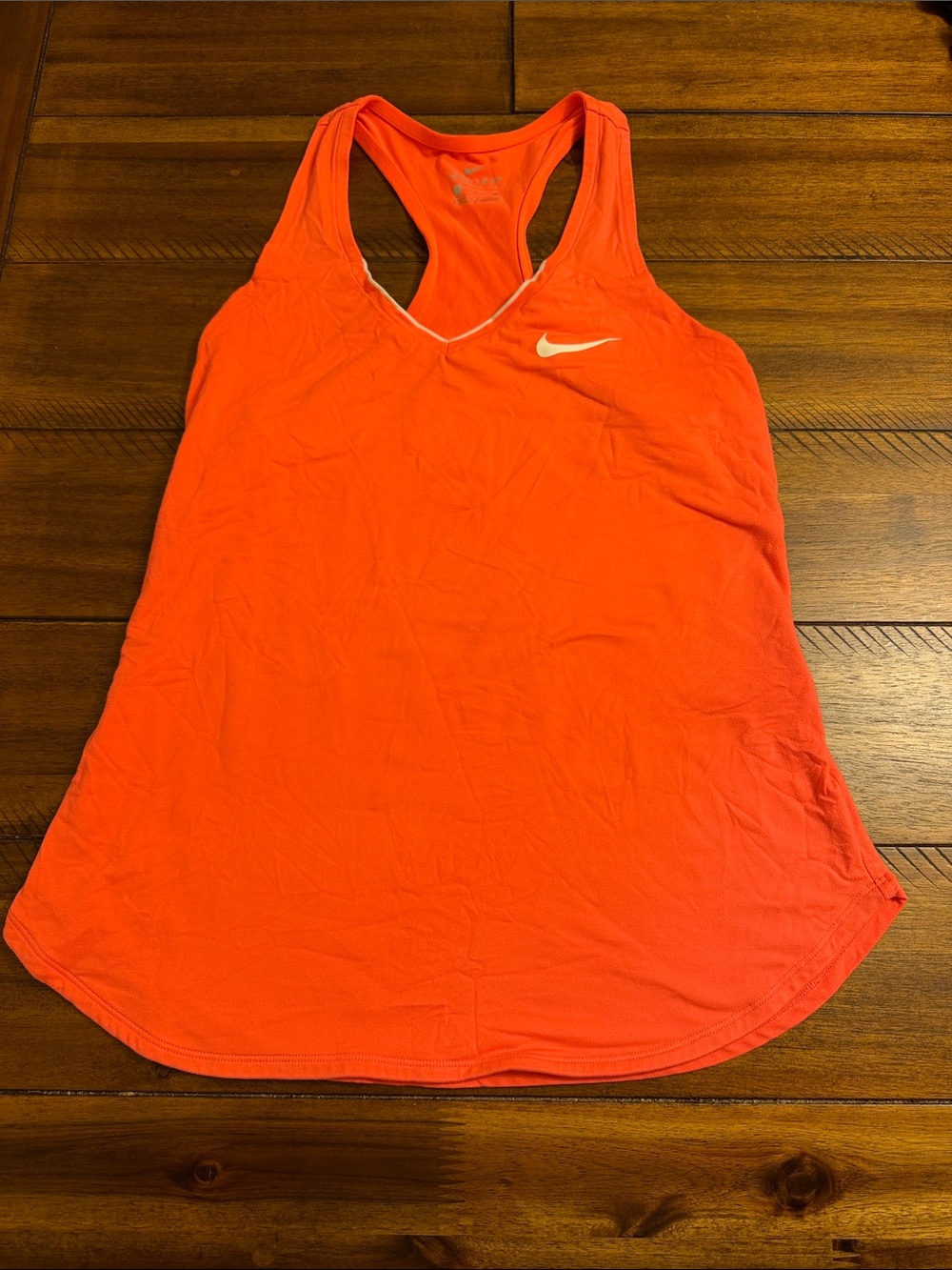 Nike Dri-FIT Racerback Athletic Tank Orange Size Small